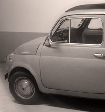 détail d'une Fiat 500 vintage. Photo: PHB