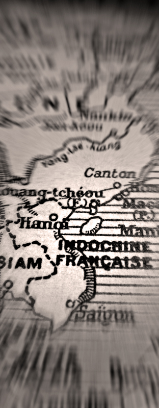 Carte de l'Indochine (détail) Photo: PHB