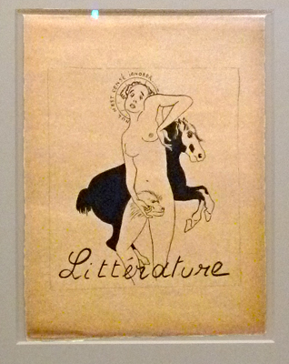 Projet de couverture pour "Littérature" par Francis Picabia. Photo: Les Soirées de Paris