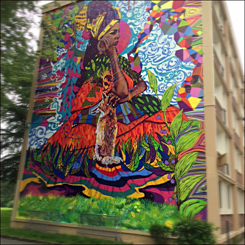 Oeuvre murale de Ramon Martins à Rouen. Photo: MPS