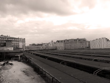 Aspect de la friche en devenir en bordure du quai numéro un de la Gare de l'Est. Photo: PHB/LSDP