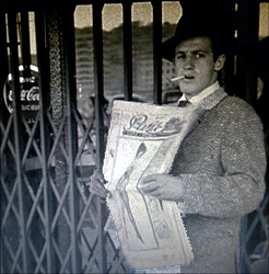 Belmondo dans "a bout de souffle". Photo: PHB/LSDP