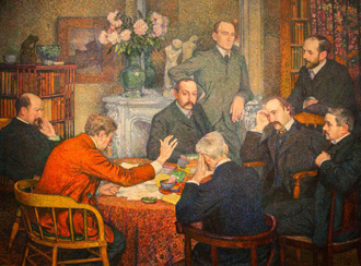 "La lecture chez Verhaeren" de Théo Van Rysselberghe © Museum voor Schone Kunsten, Gent