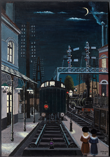 Gare la nuit Paul Delvaux 1963